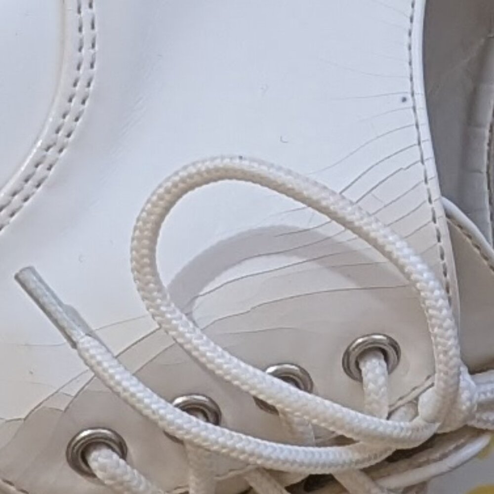 Pleaser Indulge White Patent Nurse Platform Booties 7 - Picture 8 of 10